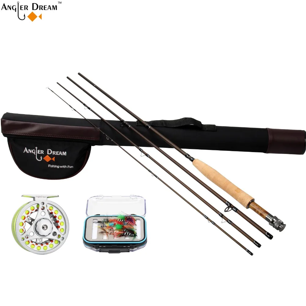 Fly Fishing Combo 3/4 5/6 7/8WT Fly Fishing Rod and Aluminum Reel