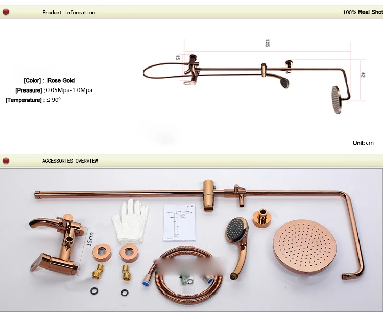 Роскошный Золотой и розово-золотой Латунный дождевой смеситель для душа, набор с одной керамической ручкой, смеситель для ванны, ручной душ, ванна, колонка, настенный