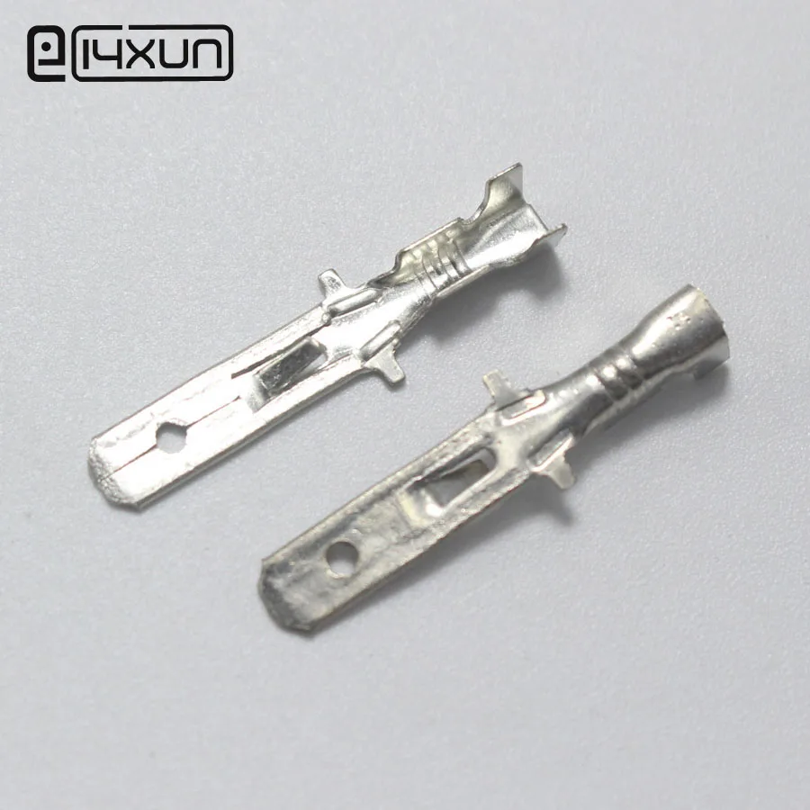 100pcs 4.8mm Crimp Long Terminal Male Spade Connector Splicefor Car