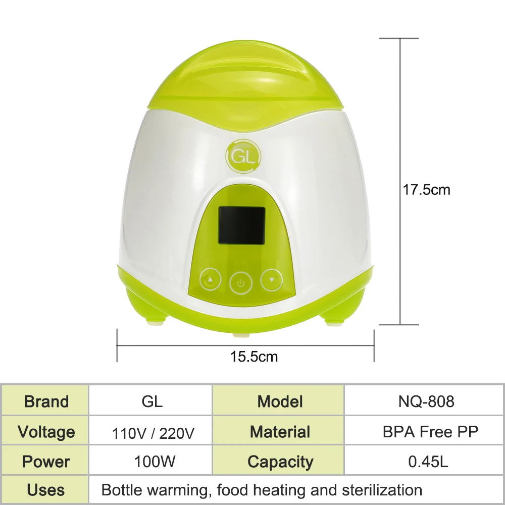 GL Детские молока подогреватель молока молочный подогреватель для детской бутылки в подогреватели и стерилизаторы с детской чашей 24-часовая постоянная Температура
