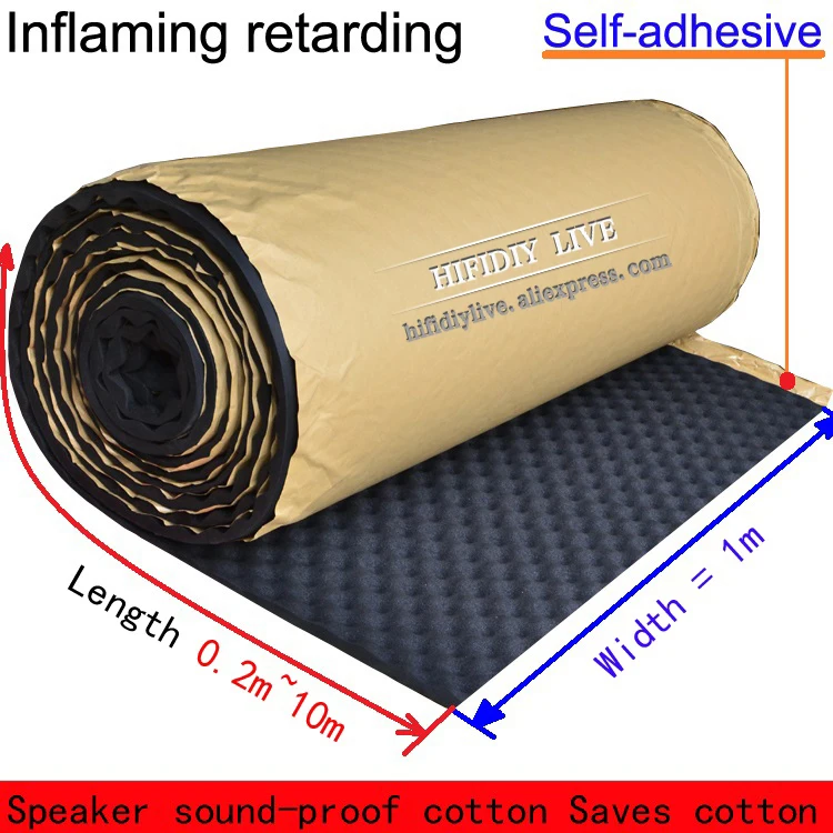 Акустическая изоляция акустического изоляционного материала акустическая волна абсорбер Хлопок Черное яйцо Хлопок Огнестойкий самоклеющийся