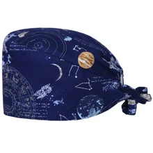 Космический корабль ракета хирургическая кепка мужская Скраб Кепка s женские головные уборы для медсестер медицинские аксессуары шеф-повара Tieback Кепка s ветеринарный стоматолог Рабочая шляпа