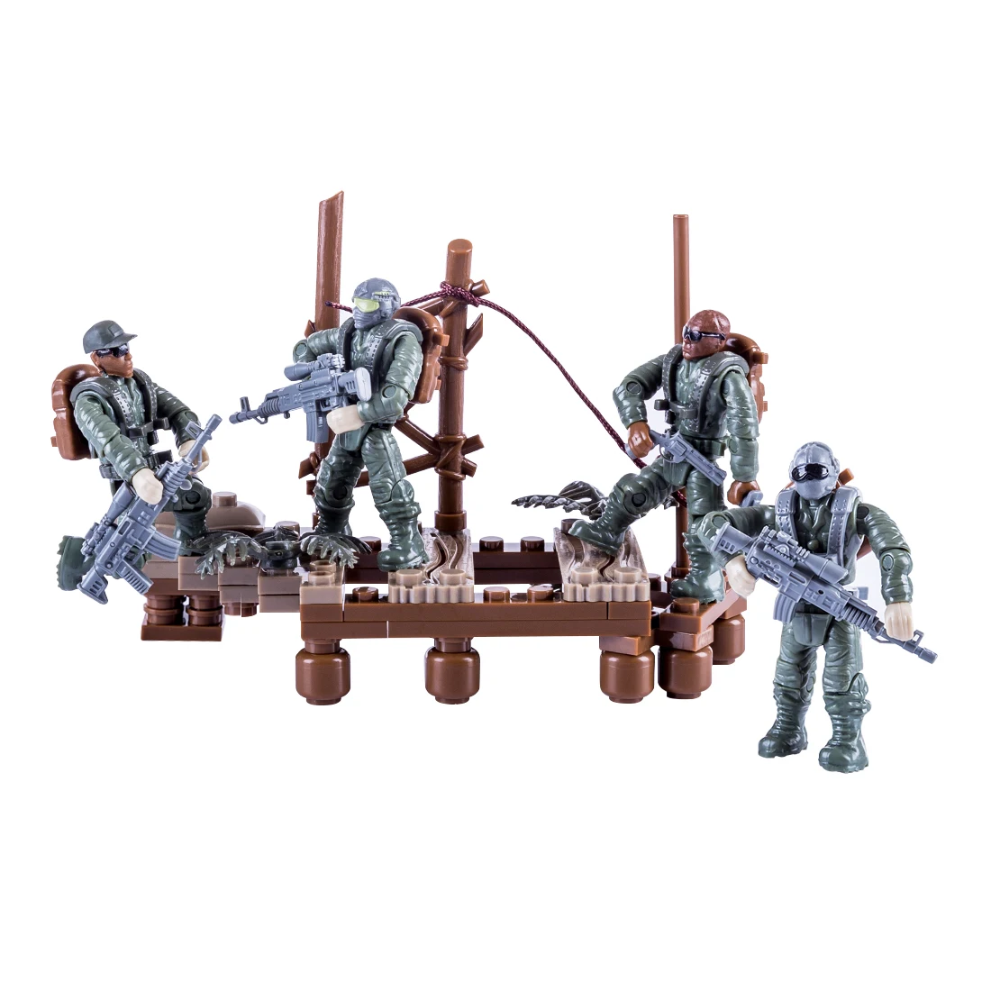 

Mini Figurines Toy Military Series Crossing Swamp Mini Particle Building Block People Figurines Toys for Children Christmas Gift