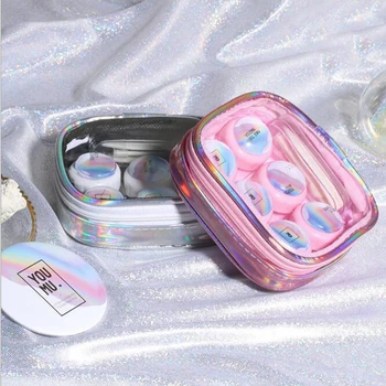 

Contact Lens Case Eye Contacts Cartoon Kit 3 Pairs Travel Holder Contai Lenses Box lente de contato lentillas de color para ojos