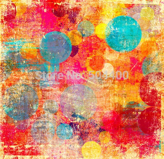 

5X7ft Art fabric photo studio newborn backdrop photography background colorful polka dot backdrop XT-1339