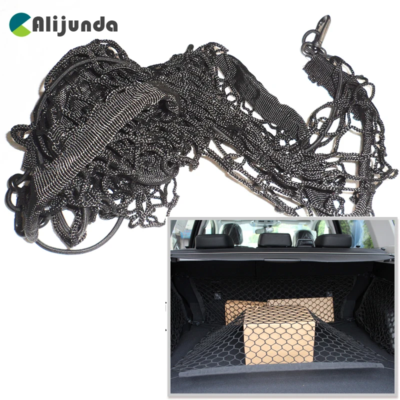 

70 x 70cm Universal Car Rear Trunk Floor Cargo Luggage Storage Mesh Net Plus Mounting for Kia Hyundai Chevrolet Opel Ford Focus