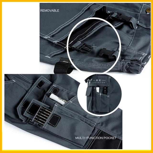 Cargo Work Pants with Removable Pockets