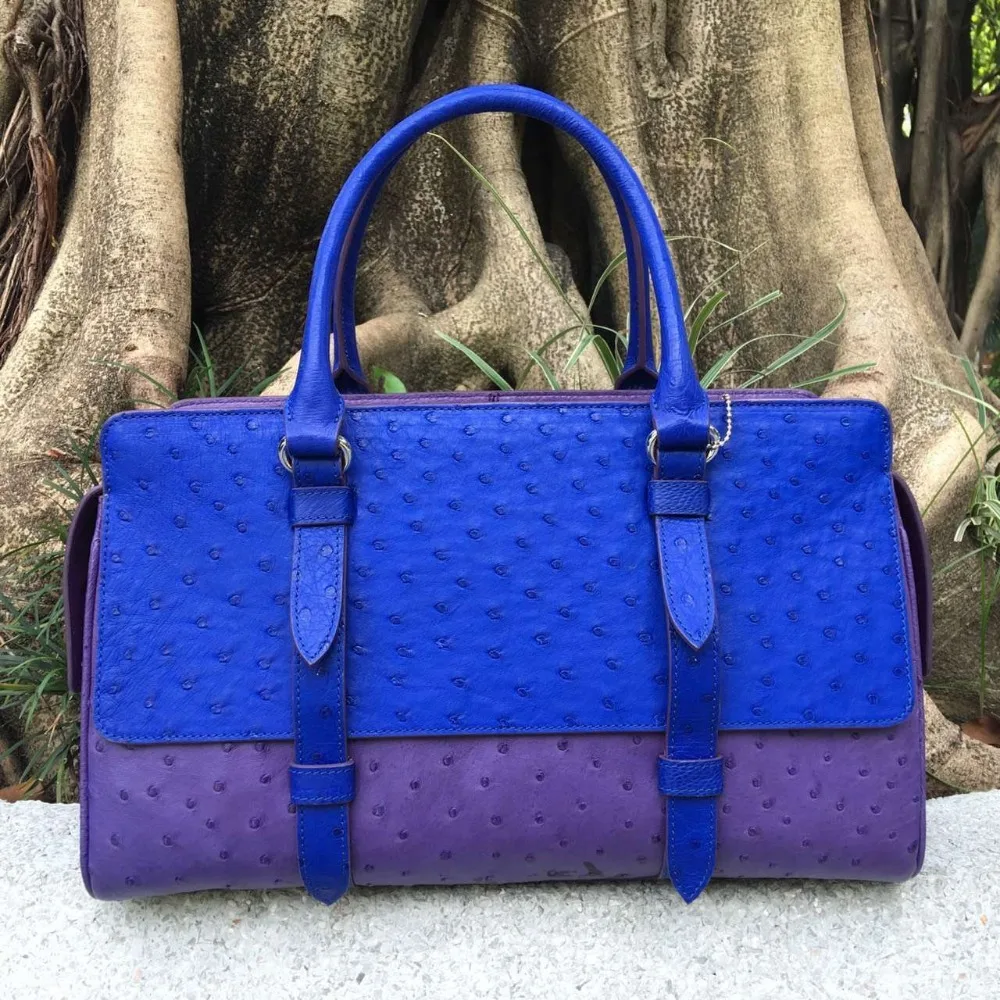100 Genuine Ostrich Leather Skin Women Shouder Bag High End Fine 100 Genuine Ostrich Leather Skin Women Shouder Bag High End Fine Quality Ostroch Handbag Yellow Pink Black Red In Shoulder Bags From Luggage