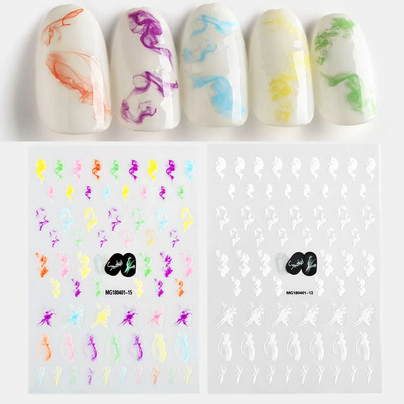 

3D Embossed Nail Sticker Flower Water Sticker DIY Manicure Slider Nail Art Tips Decorations Decals