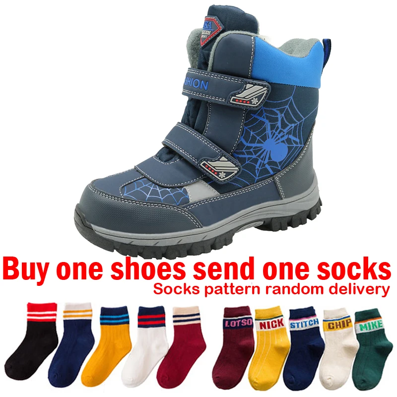 

Spiderman Kids Winter Boots for Boys Footwear Boy Snow Boots Children Waterproof Boots Child Sport Sneakers Boots Warm Plush