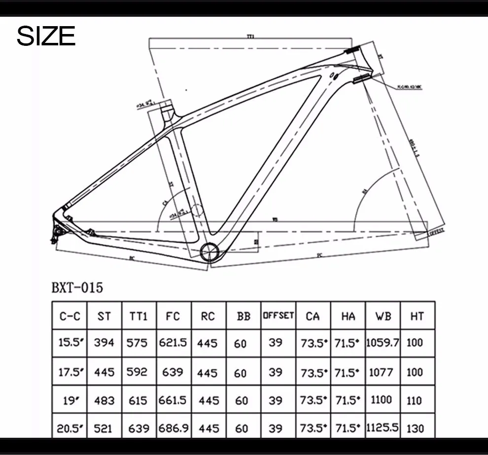 Sale BXT 2018 Full carbon mountain bike 29er frame 3K weave bicicletas mountain bike 29 bicycles carbon mtb frame 135*9mm and 142*12m 10