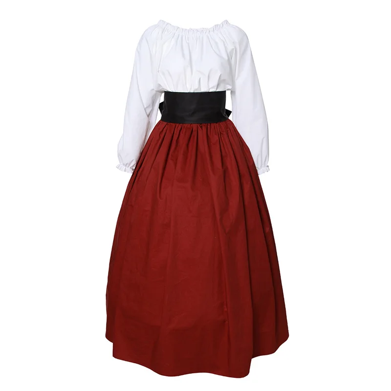 ROLECOS 2017 новое летнее средневековое Ренессанс хлопковое женское платье с поясом