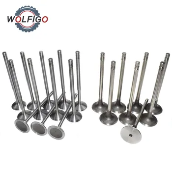 

WOLFIGO 12 Pcs Engine Intake Valve & 8 pcs Exhaust Valve Set 058109601C 058109611E For Audi A4 A6 TT VW Passat Beetle Golf Jetta