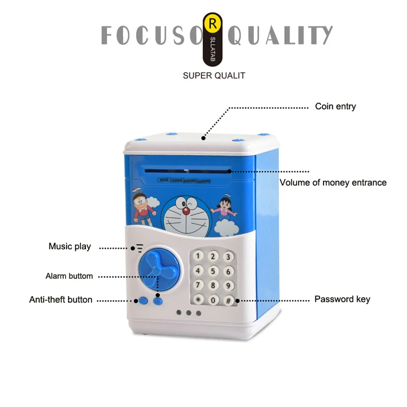 Large Piggy Bank ATM Bank Money Saving Box alcancia Password Minion Safe Piggy Bank Smart Voice Money Piggy Box Cat Coin Bank