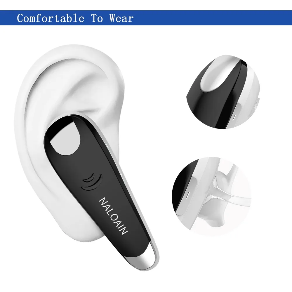 NALOAIN 60 Days Standby Hands Free Bluetooth Earphones Wireless Headset Business Headphones With Microphone For iPhone Samsung