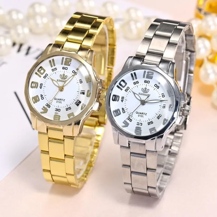 Top Quality Women Ladies Minimalist Fashion Stainless Steel Band Analog