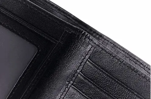 Sheepskin man wallet Genuine Leather Soft & High quality Short purse Black and Navy Blue Sheepskin man wallet Genuine Leather Soft & High quality Short purse Black and Navy Blue