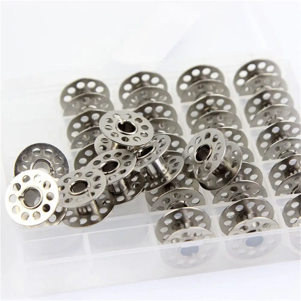 

25 pcs Sewing Machine Bobbins Has Slot Spools Metal Bobbin For Brother Craft