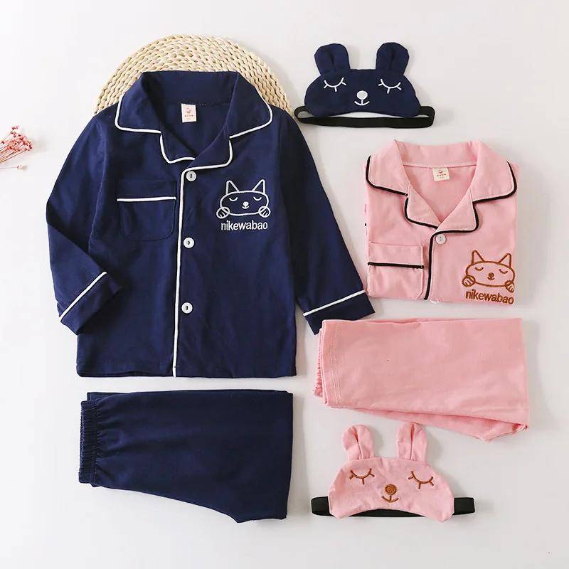 

Girls Sleepwear Pyjama Cotton Pajamas baby Boy Pijama Set Nightgown Flannel Sleepwear For Spring Autumn