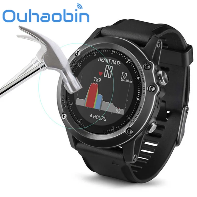 Ouhaobin Взрывозащищенная закаленная Защитная пленка для стекла Garmin Fenix 3 HR Smart Watch Oct 9