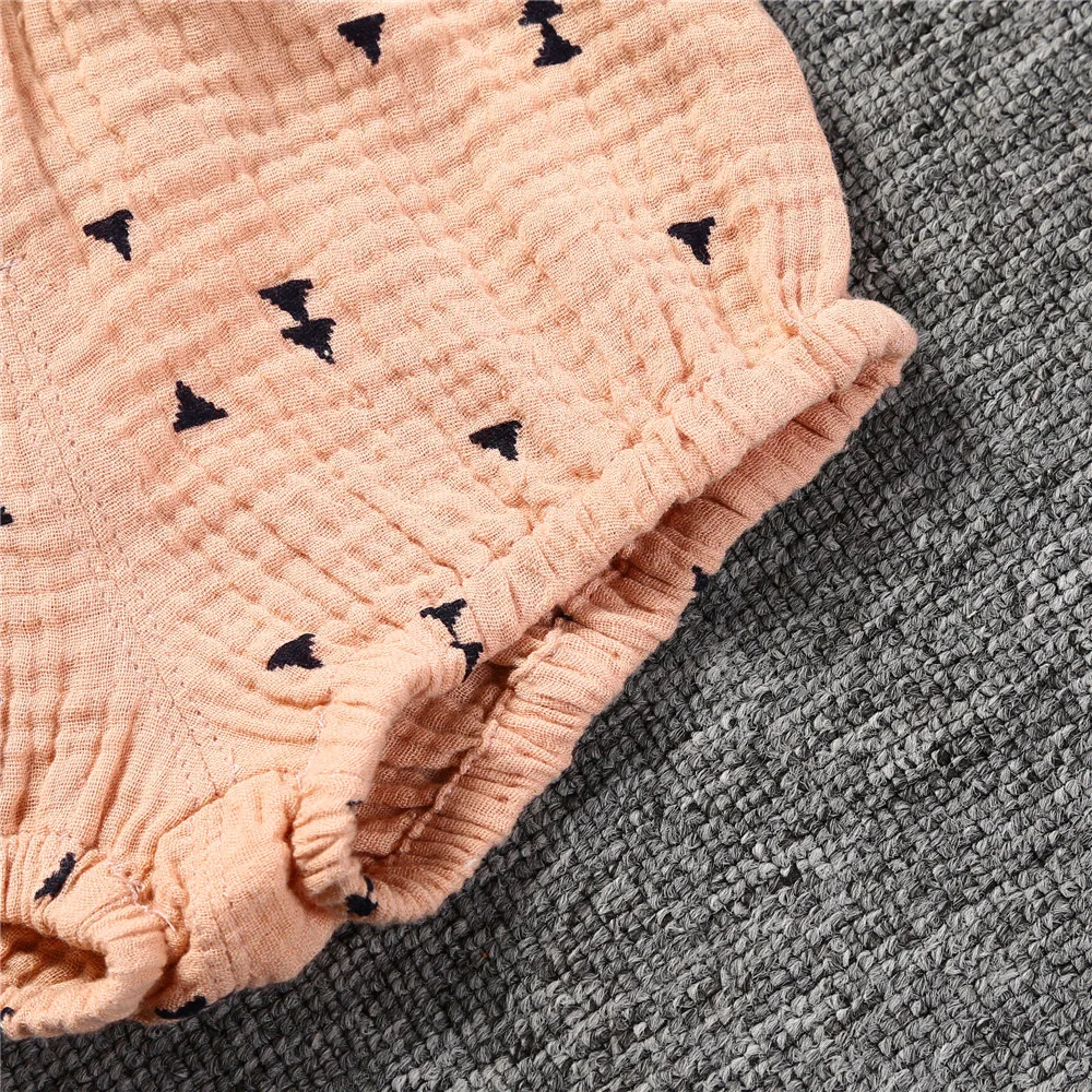 Hooyi Baby Girls PP Pants Children Casual Summer Hot Shorts Linen Cotton Solid Boy Clothes Kids Sport Panties Infant Underpant