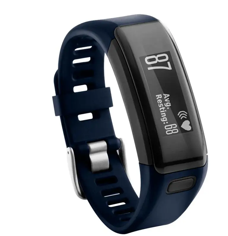 Для garmin VIVO Smart HR Band сменный спортивный силиконовый браслет ремешок для garmin браслет Vivosmart HR Band умный ремешок - Цвет: Midnight blue