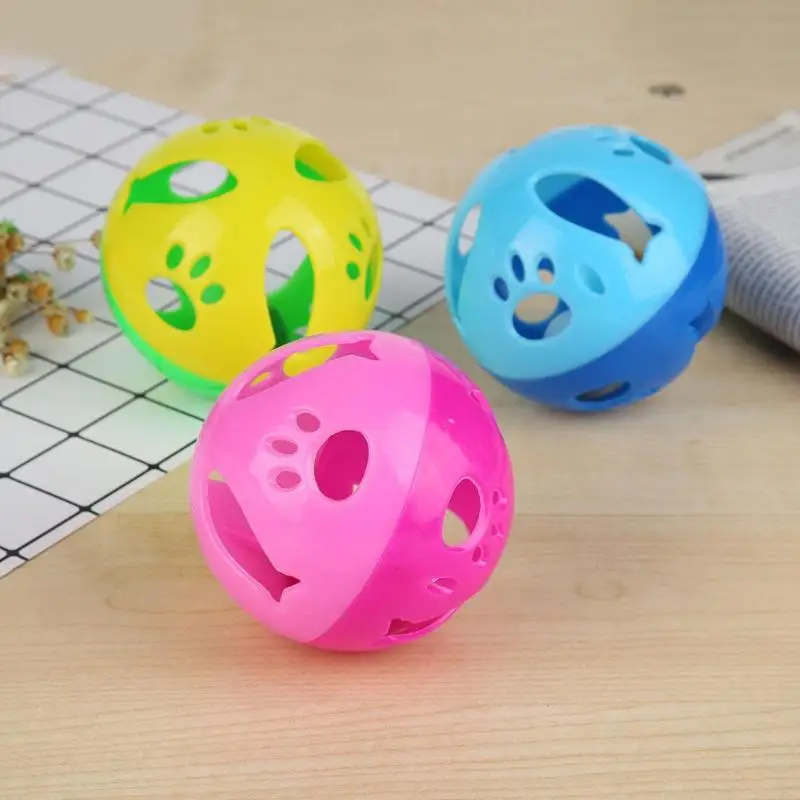 1 шт. красочные мяч для собак собака игрушка кошка игрушка с Jingle bell для маленьких для средних и больших собак питомец Пудель продукт погремушка игрушка для кошки