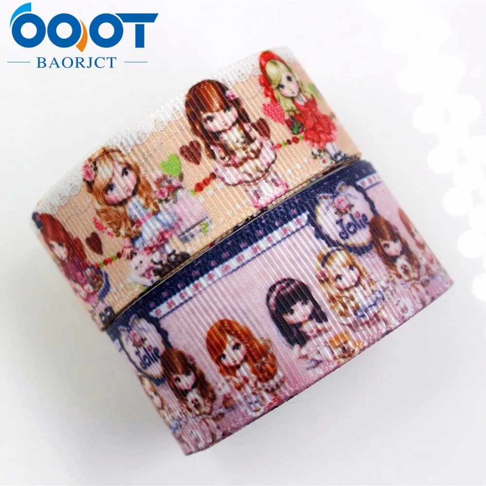 OOOT BAORJCT 175046 22 мм 10 двор мультфильм ленты Термальность передачи печатных grosgrain Свадебные аксессуары материал "сделай сам"