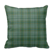 Serious Green Clan Currie Tartan Plaid Pillow Case (Size: 20″ by 20″) Free Shipping