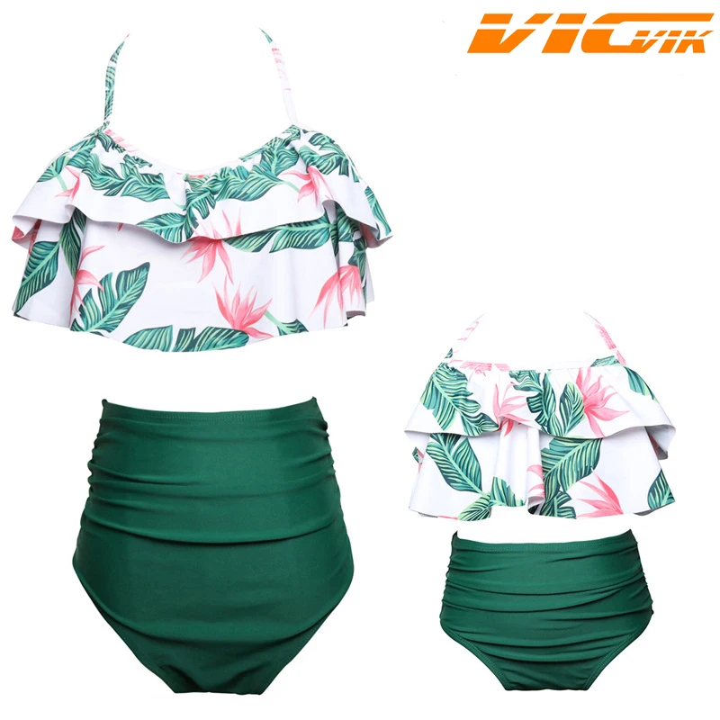 2019 летние Семья бикини Одежда мама и дочь Семейные Комплекты Купальники Русалка
