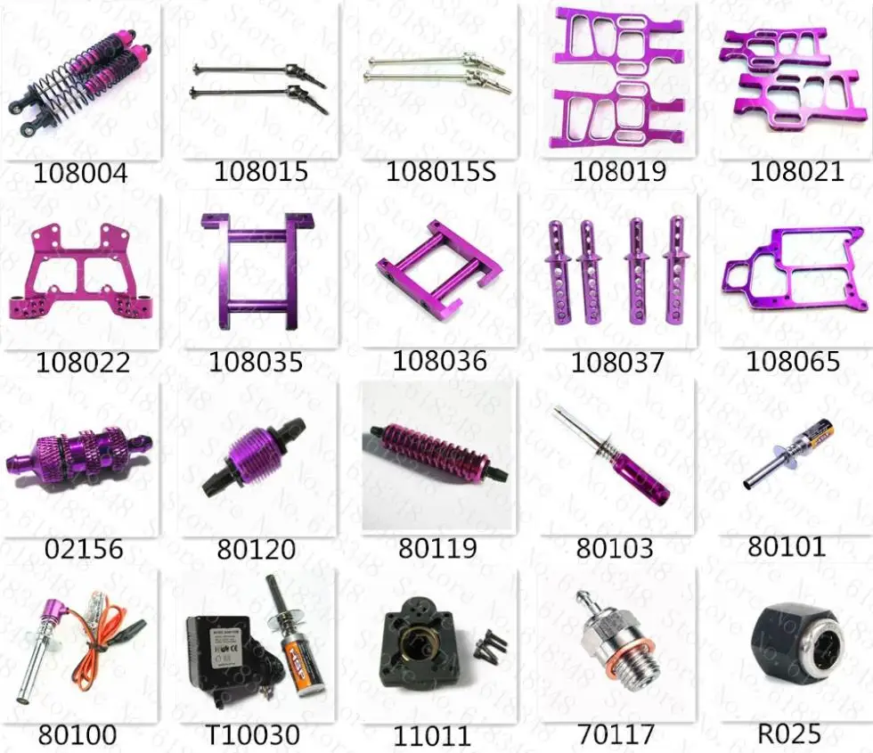 HSP Parts Upgrade Acessories Spare Aluminum MetalParts For Off Road Monster Truck TYBANNOSAURUS 94108 1/10 4WD RC Model Car Baja | Игрушки и