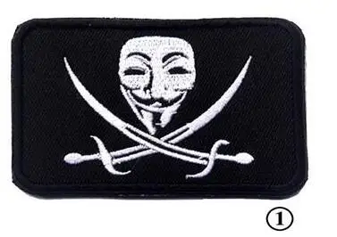 5 шт. резиновые V для Vendetta бренд Brassard 3D ПВХ Тактический Патч крюк ткань эмблема боевой нарукавники для военных Вышивка боевой значок - Цвет: 1