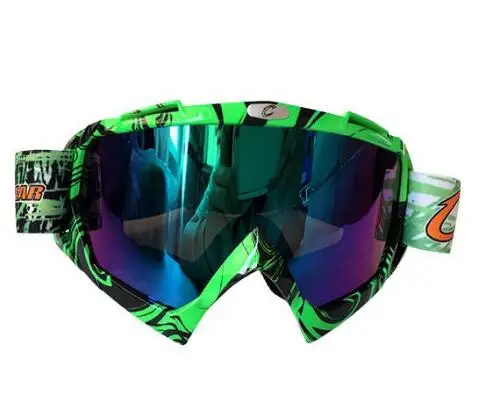 Велоспорт Eyewea мотокросс очки велосипедные MX Off road шлемы Лыжный Спорт Gafas для мотоцикла Байк Гонки очки - Цвет: green color ful