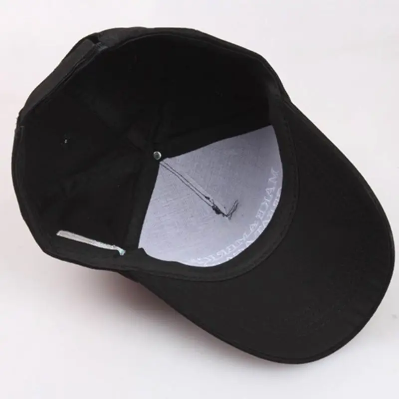 Бейсбольная Кепка унисекс из хлопка сделает американский флаг снова лозунг США вышитый сплошной цвет регулируемая бейсболка