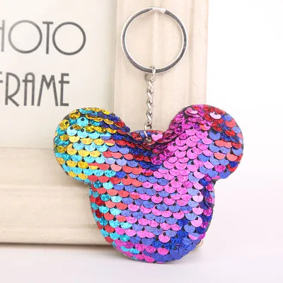 

Cute Chaveiro Mouse Keychain Glitter Sequins Key Chain Gifts For Women Laveros Mujer Car Bag Accessories Rabbit Key Ring New