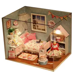 Новый ручной работы кукольный дом мебель Miniatura Diy кукольные домики миниатюрные деревянный кукольный домик игрушки для детей взрослые