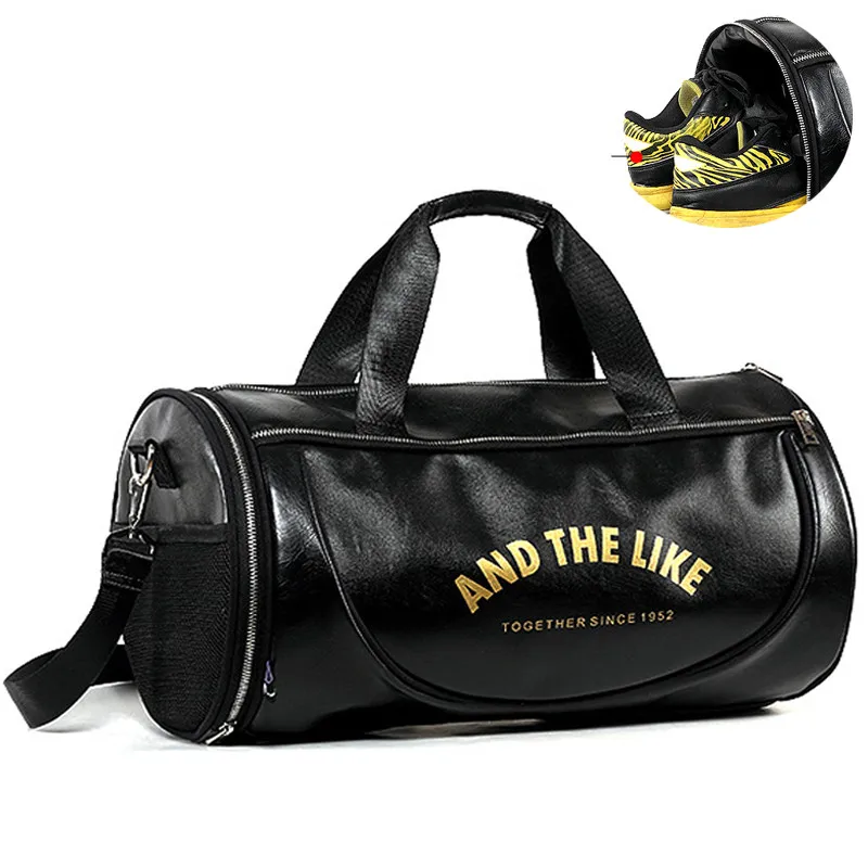 

2018 Top PU Outdoor Sports Gym Bag Men Women with Shoes Storage Training Fitness Multifunction Shoulder Bags Travel Yoga HandBag
