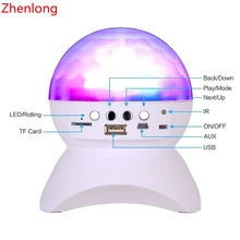 Диско DJ вечерние Bluetooth динамик встроенный светильник шоу сценический светильник ing RGB изменение цвета светодиодный хрустальный шар поддержка TF AUX FM