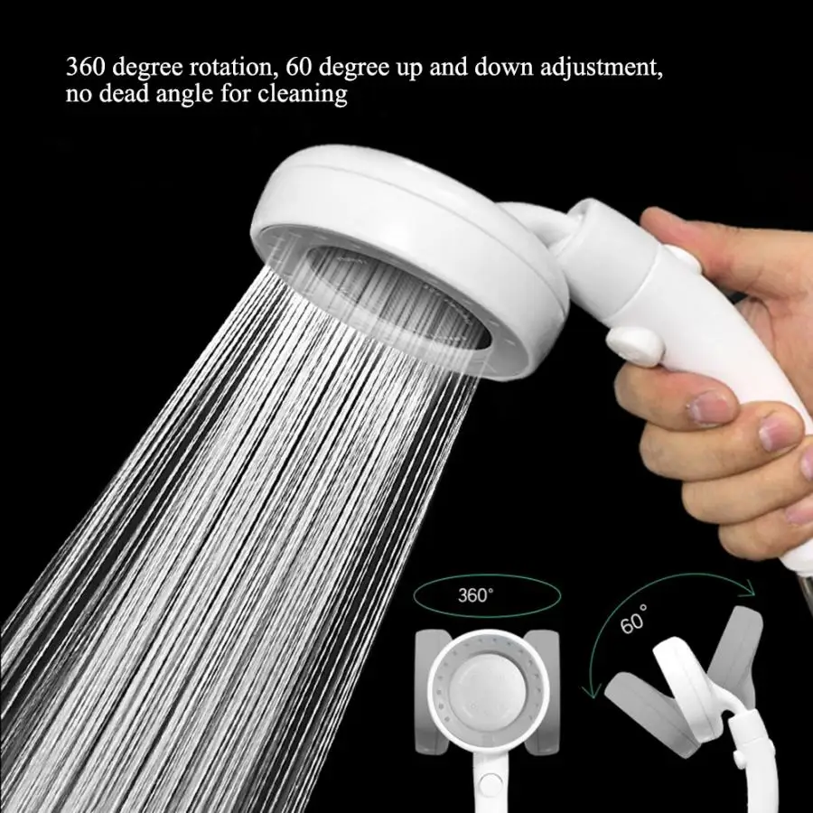 

360 Degree Rotation Shower Head High Pressure Water Saving showerhead Bathing Shower Sprayer Head G1/2" pommeau de douche