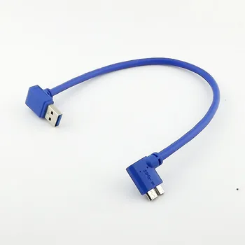 

1pcs USB 3.0 A Male Down Angled to Micro B Plug 10 Pin Right Angle Adapter Cable 1FT 30cm for printer