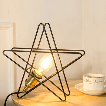 

Nordic small desk lamp modern black gold creative study desk bedroom bedside living room lamp and lanterns table lamps LU8221357