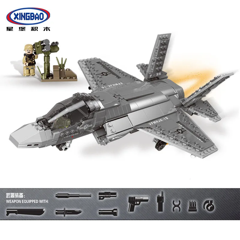 

XINGBAO XB06026 Army Series Legao Legoed Technic Military Building Blocks F35 fighter planes Special Forces Soldier Bricks D25