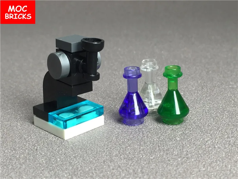 Набор кубики MOC сделай сам экшн фигурка микроскопа с одним отверстием и