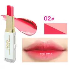 8 цветов красоты макияж Градиент двойной цвет длительный водонепроницаемый блеск для губ макияж помада Косметика