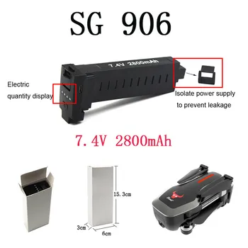 

1PC Rechargeable High capacity 7.4V 2800mAh Battery For SG906 GPS Quadcopter RC Toys Part Fine Workmanship High Quality Battery