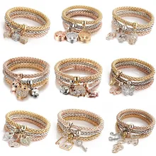 Модный Ювелирный Браслет в виде сердца с кристаллами, браслет и браслеты с попкорном, браслет дружбы, свадебные браслеты для женщин, подарок