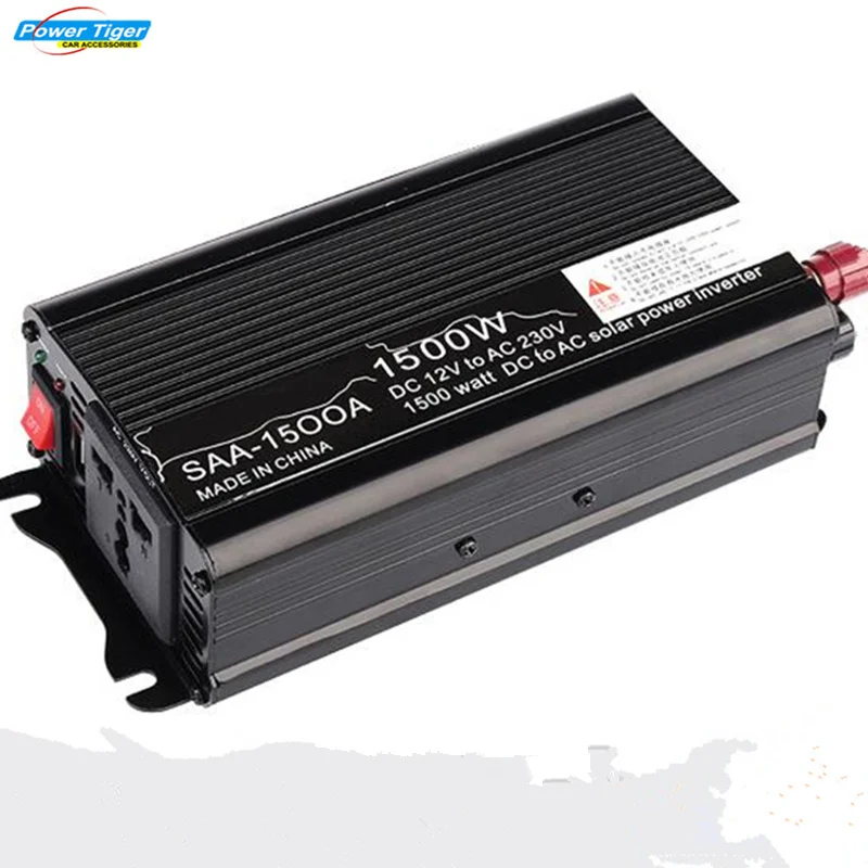 

POWERTIGER 1500W Peak 3000W Car Inverter 12/24V To 110/220V 50Hz Power Inverter Modified Sine Wave Can Working For Home Car Boat