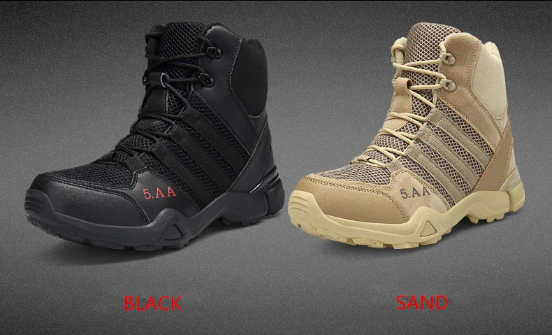 DESERT RAM Brand Men's Boots Winter Men Chukka Military Combat Boots Leather Desert Work Safety Shoes Tactical Army Ankle Boot (5)