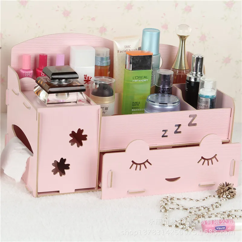 Stay Gold Korean Cute Creative Multifunctional Wooden Desk Box