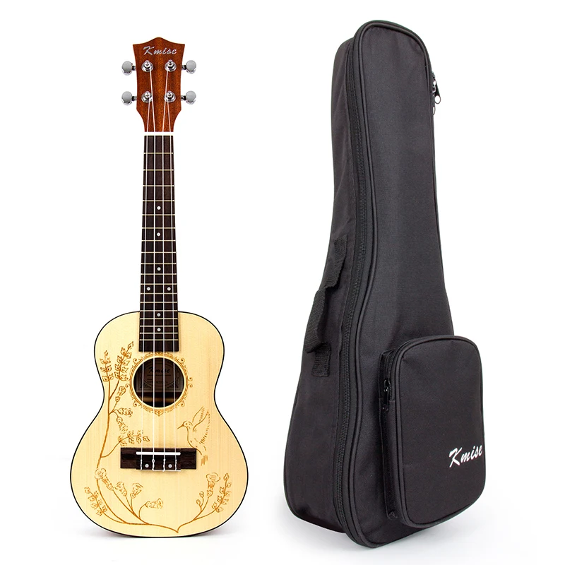 Kmise концертные Гавайские гитары укулеле Твердые ель Ukelele Уке 4 струны Гавайи 23